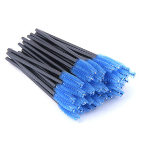 100-Pack Disposable Mascara Wands & Brow Brushes for Makeup Professionals