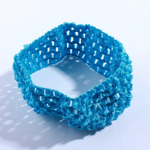 10 Pack 4cm Crochet Elastic Hairbands - Knit Headbands for Women Accessories