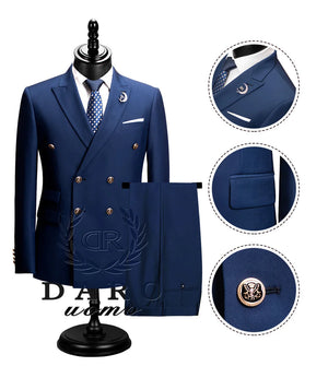 "2024 Men's Slim Fit Suit 2-Piece Set: Formal Business Wear (Jacket+Pants)"