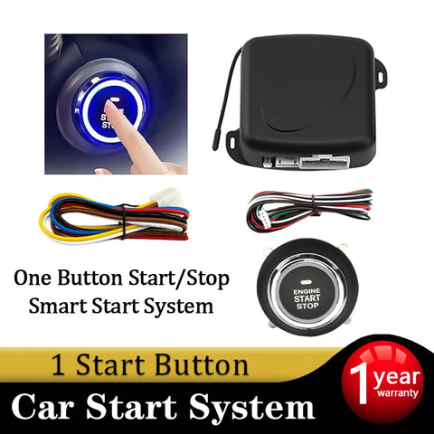 Car Alarm Keyless Entry System with RFID Engine Start/Stop Button Push Starter