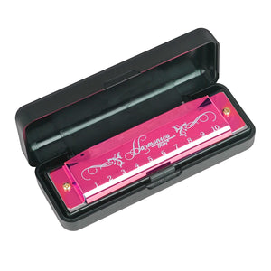 10 Holes 20 Notes C Key Harmonica with Colorful Metal Shell & Box - Educational Toy for Beginners