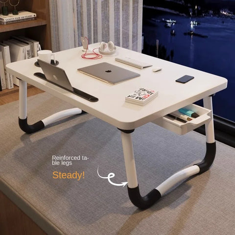 Foldable Computer Desk for Bed, Small Dorm Table, Student Study Desk, Bunk Bed Tray, Portable Notebook Stand