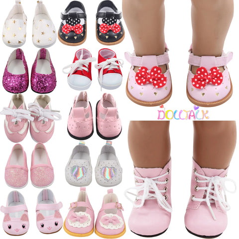 Handmade 18" Doll Shoes & Clothes, Fits 43cm Baby Dolls, Newborn Booties, Toy Festival Accessories