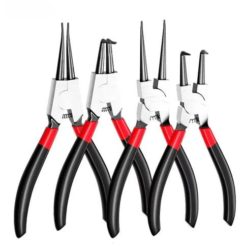 5" Circlip Pliers for Removing/Installing Retaining Rings, Needle Nose Pliers for Shafts