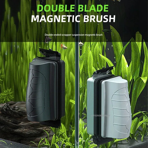 Floating Magnetic Aquarium Cleaner Brush - Algae Scraper for Small Fish Tanks