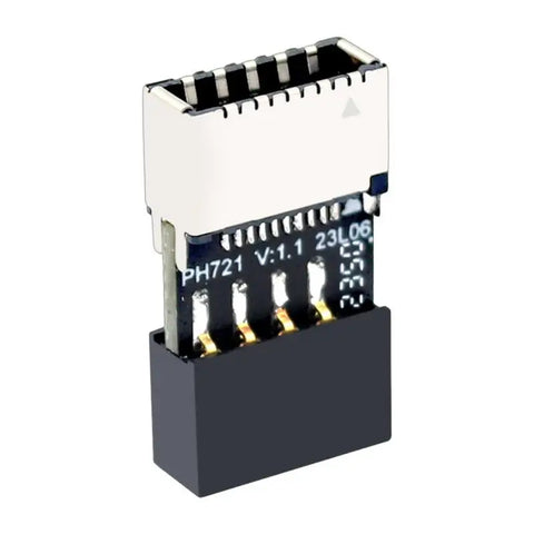 9-Pin Male to USB-C Motherboard Adapter, USB 2.0 9-Pin Header to Type-C Socket Converter