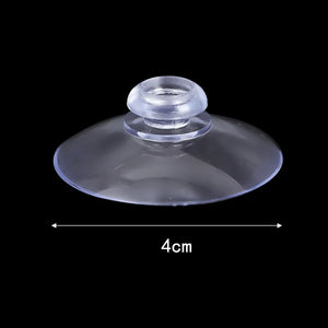 10-Pack Clear Suction Cup Hooks for Kitchen & Bathroom Storage (2-5cm)