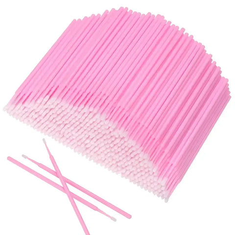 100-Pack Pink Disposable Mascara Wands - Eyelash Brushes for Makeup
