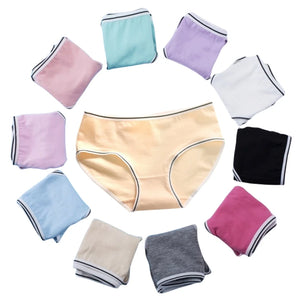 10-Pack Teen Cotton Underwear Girls Solid Colors Ages 10-16 Kids Panties