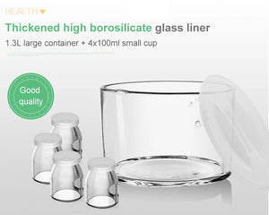 1.3L Automatic 3-in-1 Yogurt, Rice Wine, Natto Maker with Glass Liner and Constant Temperature Control