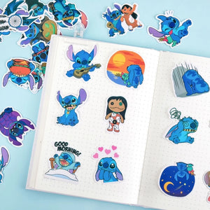 100pcs Cute Anime Stitch Stickers for Laptop, Skateboard, Guitar, Motorcycle - Kawaii Cartoon Decal Pack for Kids