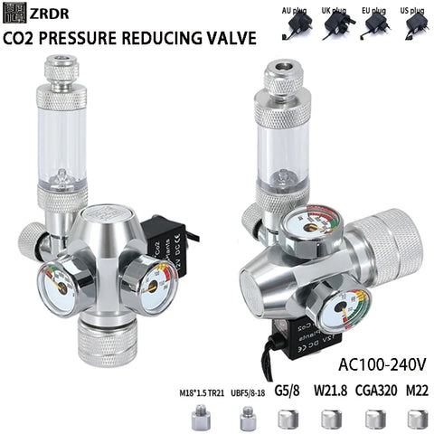 CO2 Regulator Kit for Aquarium Plants with Valve & Bubble Counter