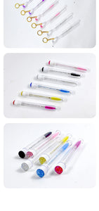 10-Pack Reusable Mascara Wands with Tubes & Case for Lash and Brow Grooming