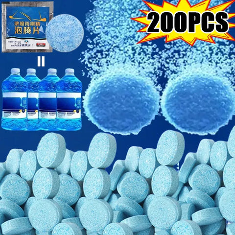 Effervescent Windshield Cleaner Tablets - Glass Cleaning Wipes for Car Wash & Auto Windshield Maintenance
