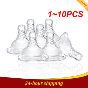 1-10 Pack Baby Pacifier Nipples Wide Bore Spiral Frosted Non-Irritating Thickened Safe Real-Feel