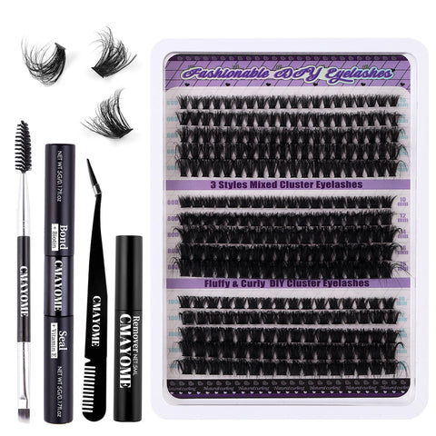 Eyelash Extension Kit 270 Pcs Volume Fans 60-100D with Adhesive