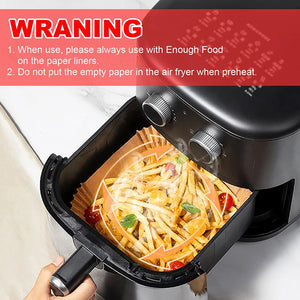 100-Pack Disposable Air Fryer Liners, Nonstick, Greaseproof, Easy Clean, Round Baking Paper