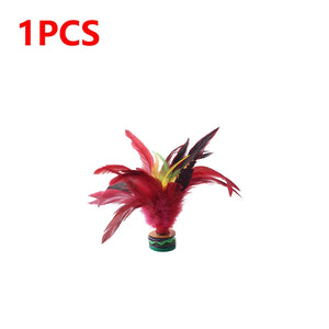 10-Pack Colorful Feather Jianzi Shuttlecocks 20cm – Portable Fitness Kick Game for Fun & Exercise
