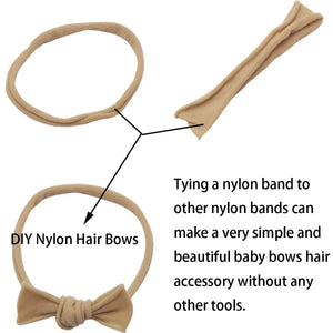 10-Pack Traceless Nylon Stretch Headbands for Newborns & Kids - Elastic Baby Hair Accessories
