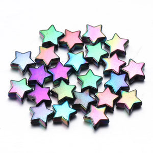 100pcs AB Color Star Acrylic Beads for DIY Jewelry Making Necklace Bracelet Spacer Charms