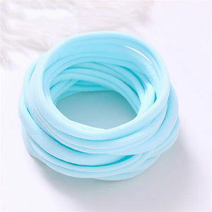 10-Pack Traceless Nylon Stretch Headbands for Newborns & Kids - Elastic Baby Hair Accessories