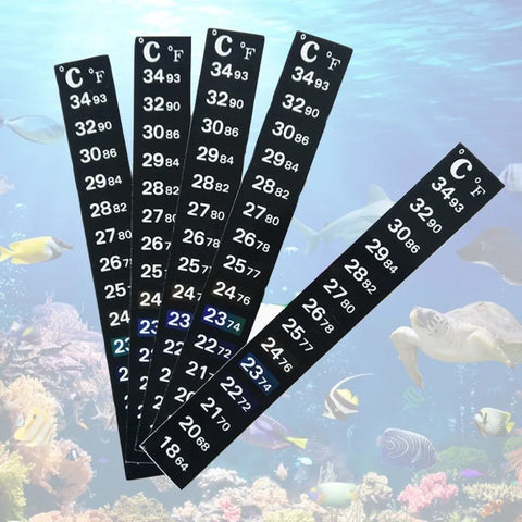 5/10pcs Aquarium Fish Tank Stick-On Thermometer Sticker Dual Scale Adhesive Temperature Strip