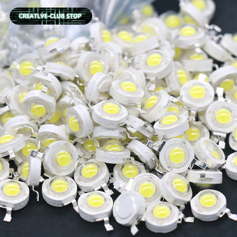 50pcs 1W 3W LED Light Chips SMD White Yellow Warm/Cold for Spotlight Downlight Lamp