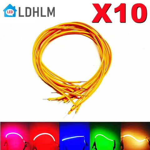 10pcs LED Flexible Filament DC 3V Retro Edison Bulb Parts 38mm-130mm for Lamp Decoration