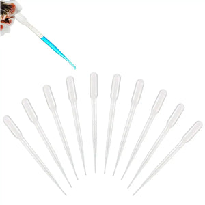 100 Pack Disposable Plastic Pipettes 1ml-5ml Graduated for Lab, Makeup, Oil, Liquid Dropper Tools