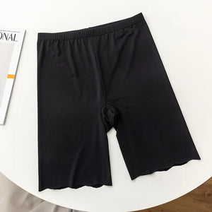 Women's Seamless Ice Silk High Waist Anti-Chafe Thigh Safety Shorts Plus Size Under Skirt Boxers Panties