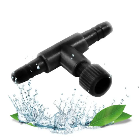 Dual Outlet Aquarium Air Pump with T-valve Control Adapter