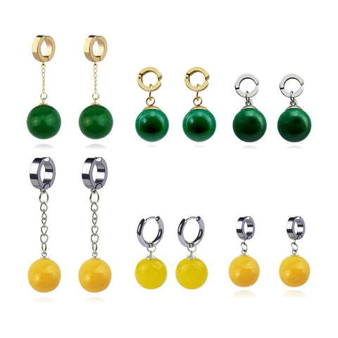 Anime Cosplay Black Goku Earrings Ear Clips for Women Men Prop Jewelry