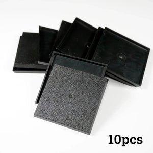 10-Pack 50mm Square Miniature Bases for Tabletop Wargames Models