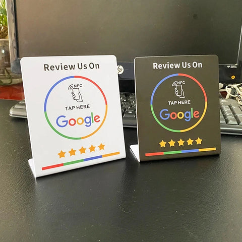 13.56MHz Programmable NFC Google Review Card Display Stand for Businesses