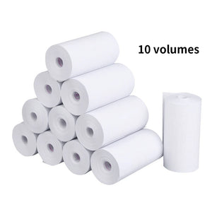 10 Rolls 57x25mm Thermal Paper for Kids Instant Print Camera - White Replacement Printing Paper Accessories