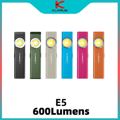 600 Lumen Dual Light Flashlight with Magnetic Base, 8 Modes, USB-C Rechargeable Torch