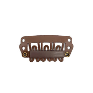 100 Pcs Black 2.8cm 6-Tooth Carbon Steel Snap Clips for Hair Extensions, Loop Wigs, and Hair Accessories
