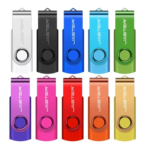 128GB USB 3.0 High Speed Mini Flash Drive Rotatable Memory Stick with Keychain - Available in 64GB, 32GB, Red, Black Pendrive