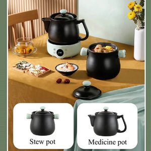 1.8L Smart Electric Ceramic Medicine and Soup Pot with Auto Keep Warm Function