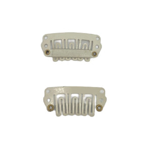 100 Pcs 2.8cm Carbon Steel Snap Clips for Hair Extensions Loop Style Wig Comb Black Hair Accessories