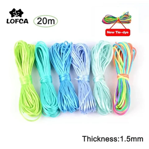 20m Nylon Cord 1.5mm Teething Necklace Pacifier Clip Chain Craft Satin Jewelry Thread
