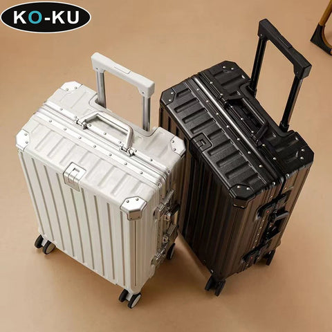 Expandable 20-30 Inch Aluminum Luggage Large Capacity Suitcase Travel Carry-on Bag
