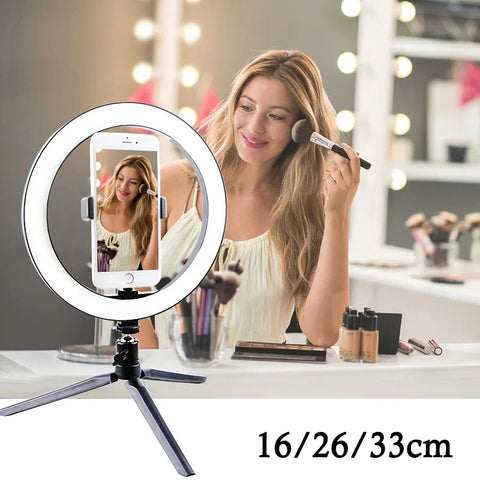 10" LED Ring Light with Phone Holder for Makeup, TikTok, YouTube, Video, Live Streaming