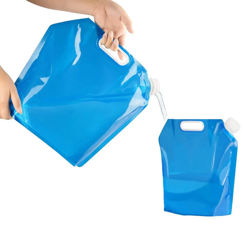 Collapsible Water Container, 5L/10L Portable Storage Jug for Camping, Hiking, Emergency