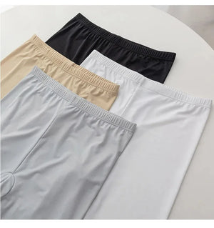 Women's Seamless Ice Silk High Waist Anti-Chafe Thigh Safety Shorts Plus Size Under Skirt Boxers Panties