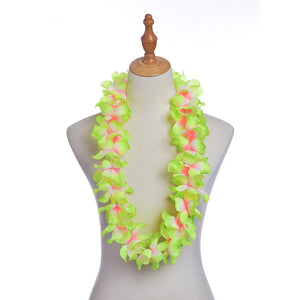 10 Pcs Tropical Hawaiian Leis Garland LED Lights for Party Decor Luau Beach Theme Fancy Dress Supplies