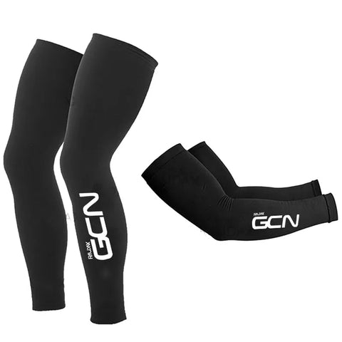 Cycling Arm & Leg Warmers UV Protection Black Breathable for Bike, Running, MTB Racing