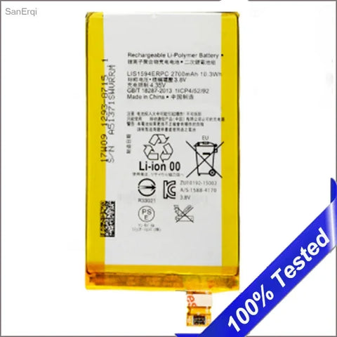For Xperia Z5 Compact Z5c Mini Battery 2700mAh Replacement E5823 Lis1594erpc