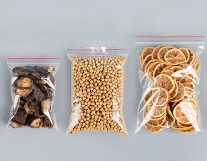 100 Pack Freezer Safe 50 Micron Ziplock Bags, Food Storage for Snacks & Cookies