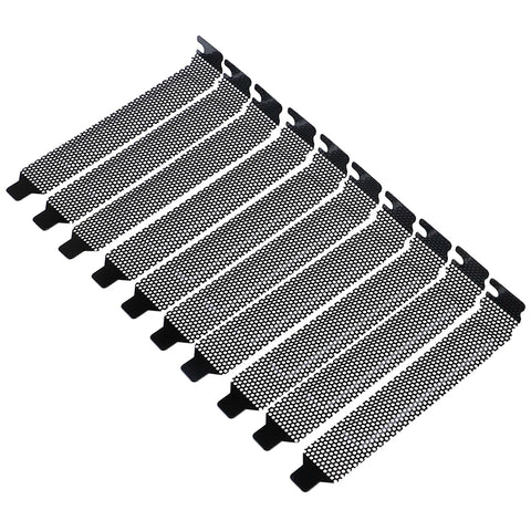 10pcs Black PCI Slot Dust Filter Blanking Plates Steel Covers